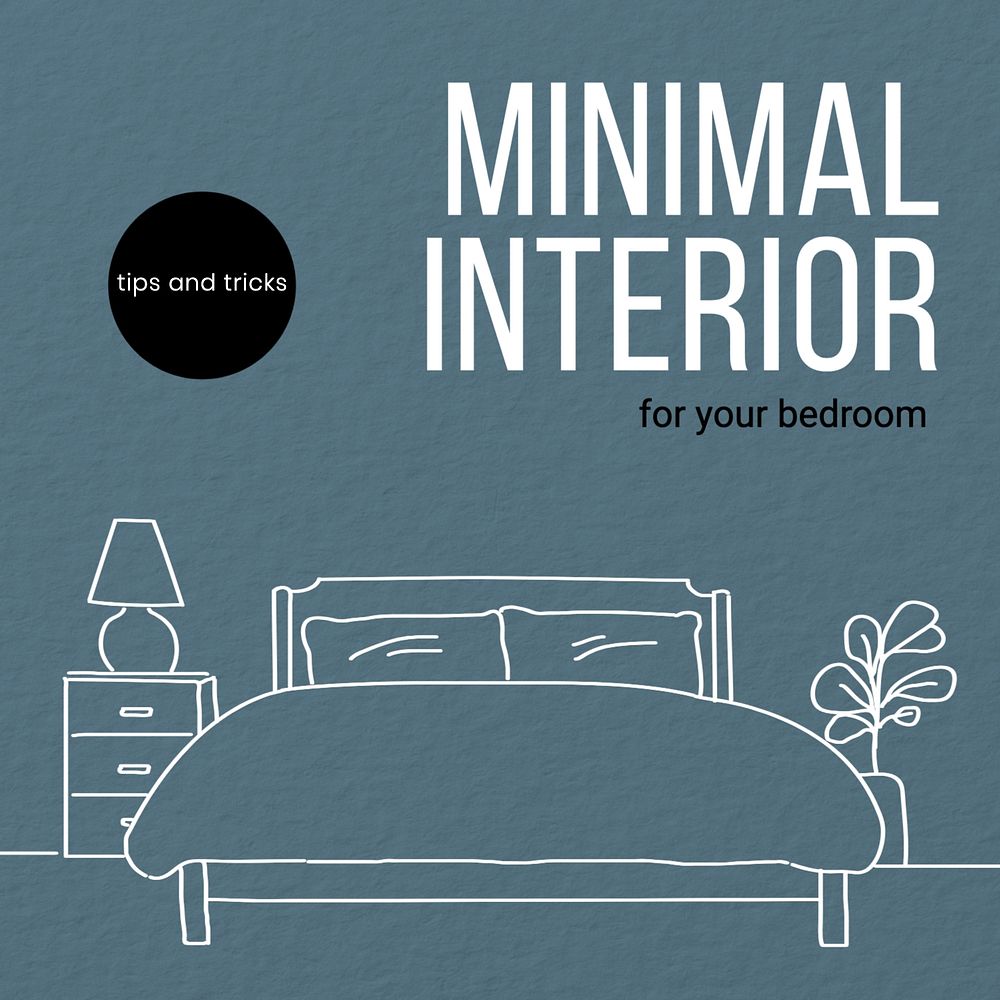 Minimal interior Instagram post template