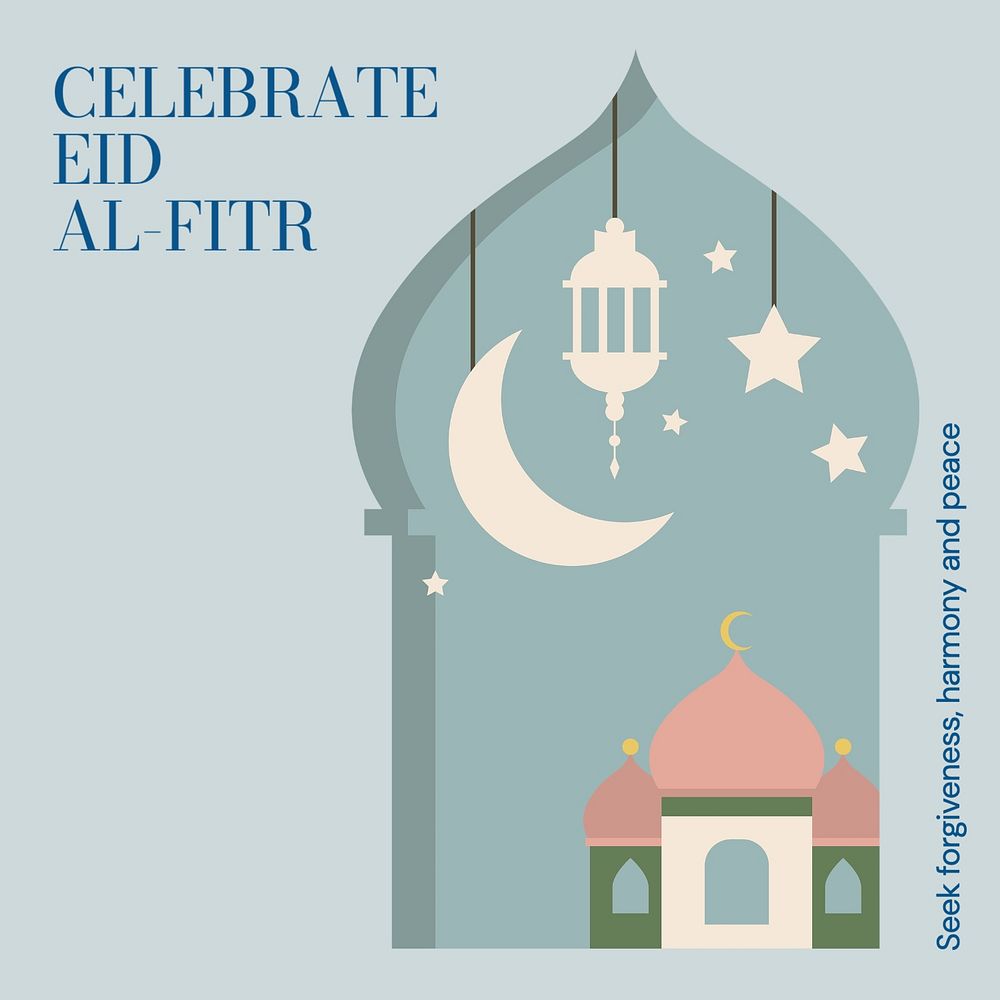 Eid Al-Fitr Facebook post template