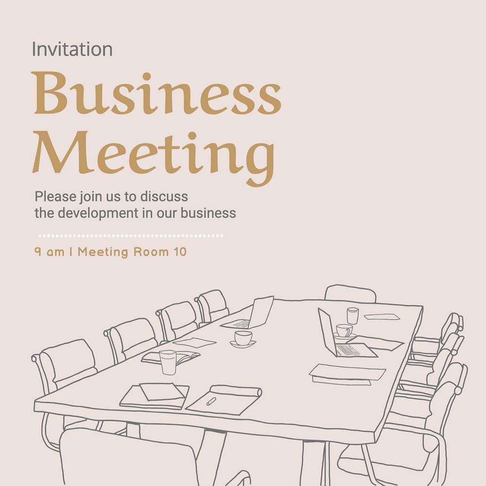 Business meeting Instagram post template