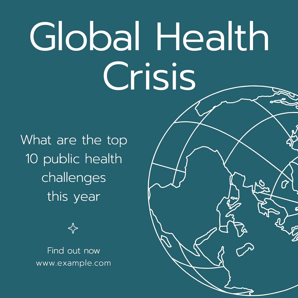 Global health crisis Instagram post template