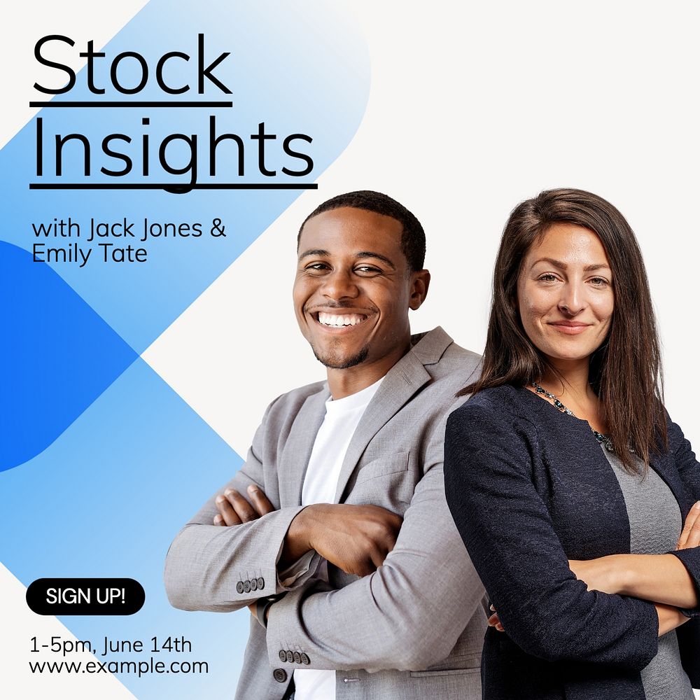 Stock insights Instagram post template