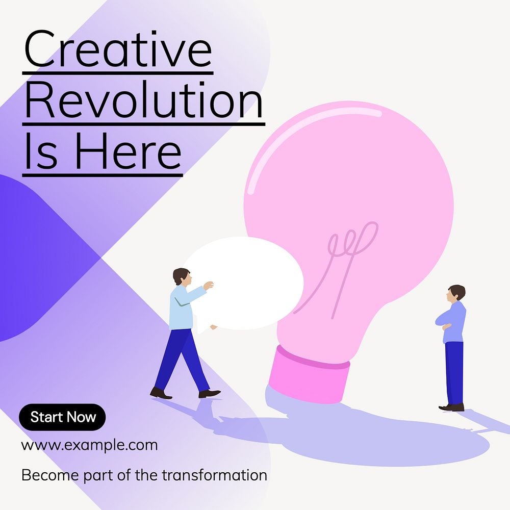 Creative revolution Instagram post template