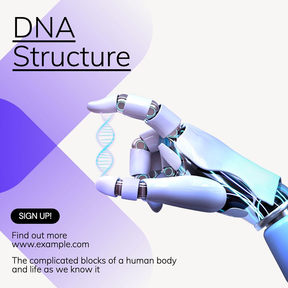 DNA Structure Instagram post template