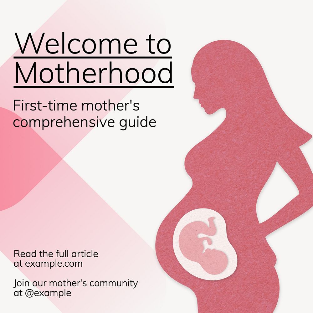 Motherhood community Instagram post template