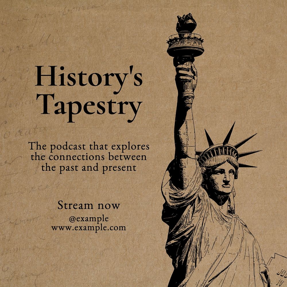 History podcast Instagram post template