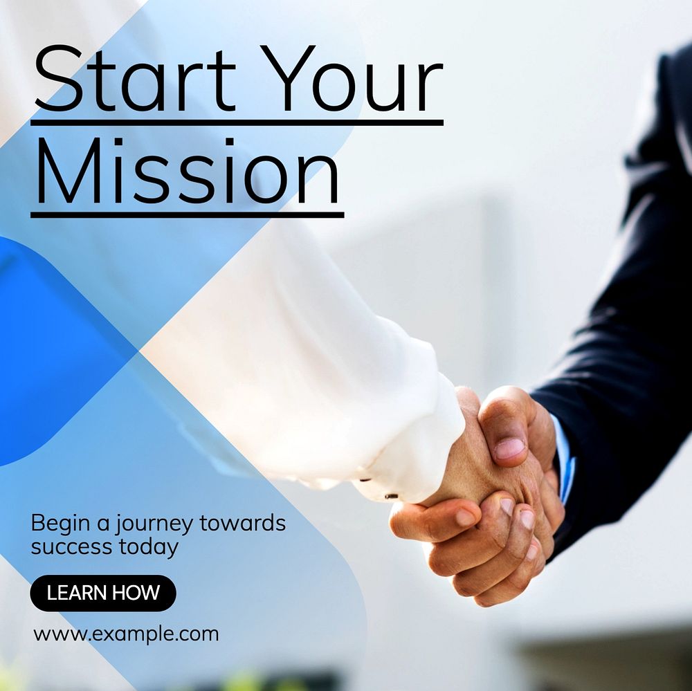 Success mission Facebook post template