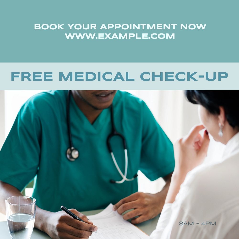 Medical checkup Instagram post template