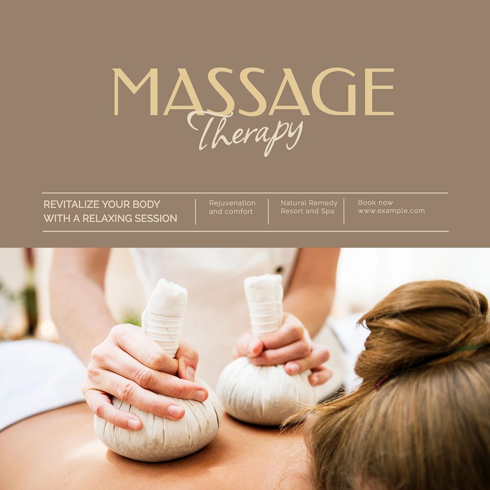 Massage therapy Instagram post template