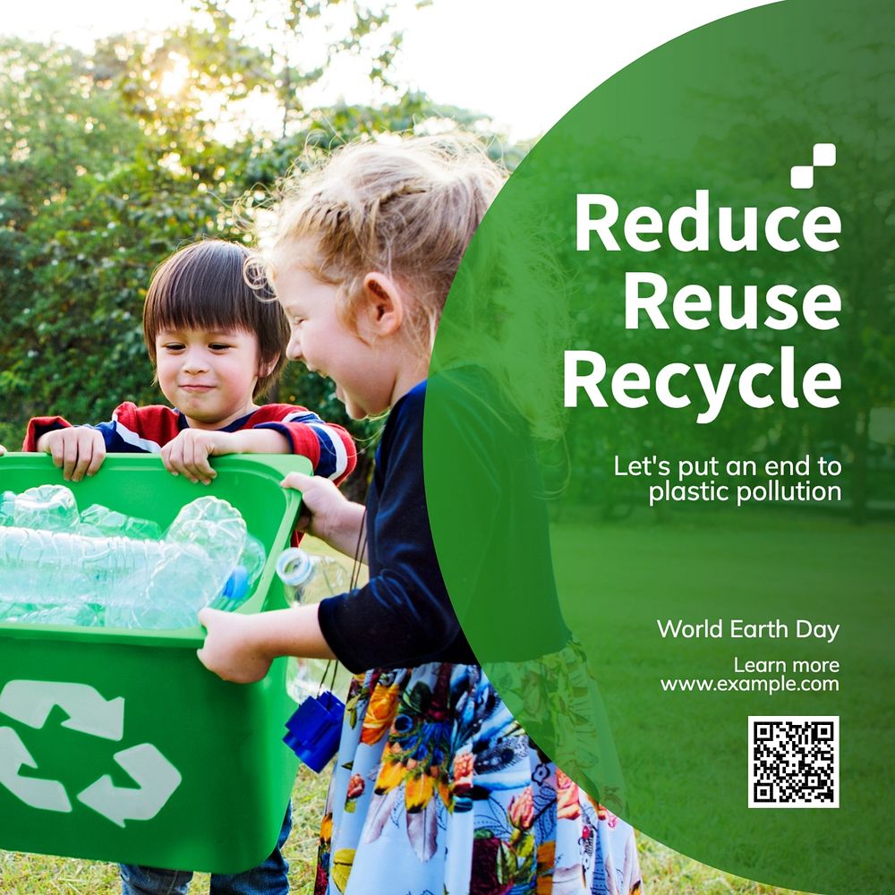 Reduce reuse recycle charity template