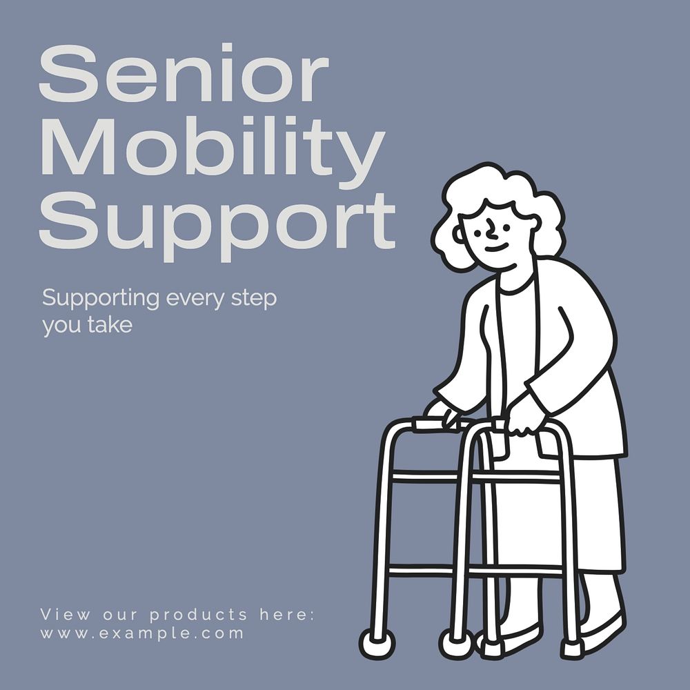 Senior mobility support Instagram post template