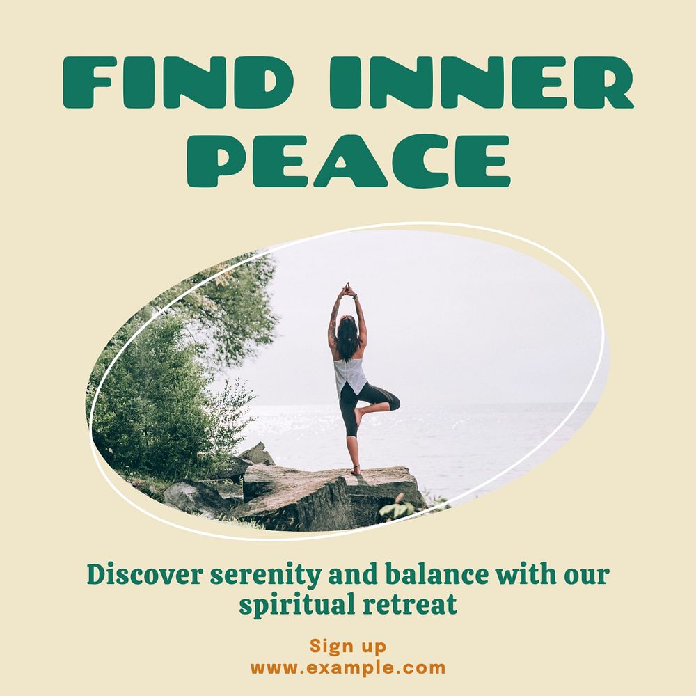 Find inner peace Instagram post template