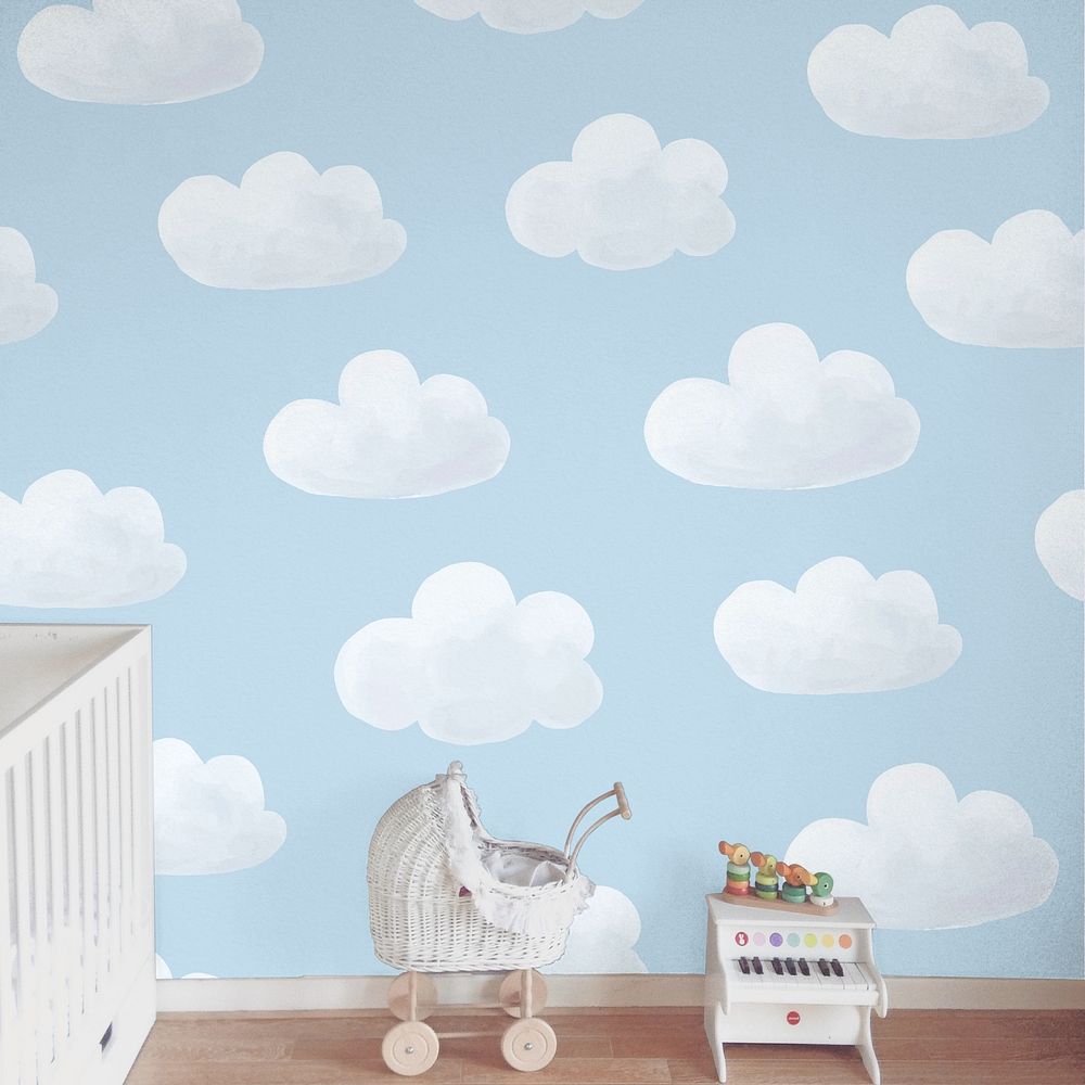 Baby room wall  editable mockup, interior design