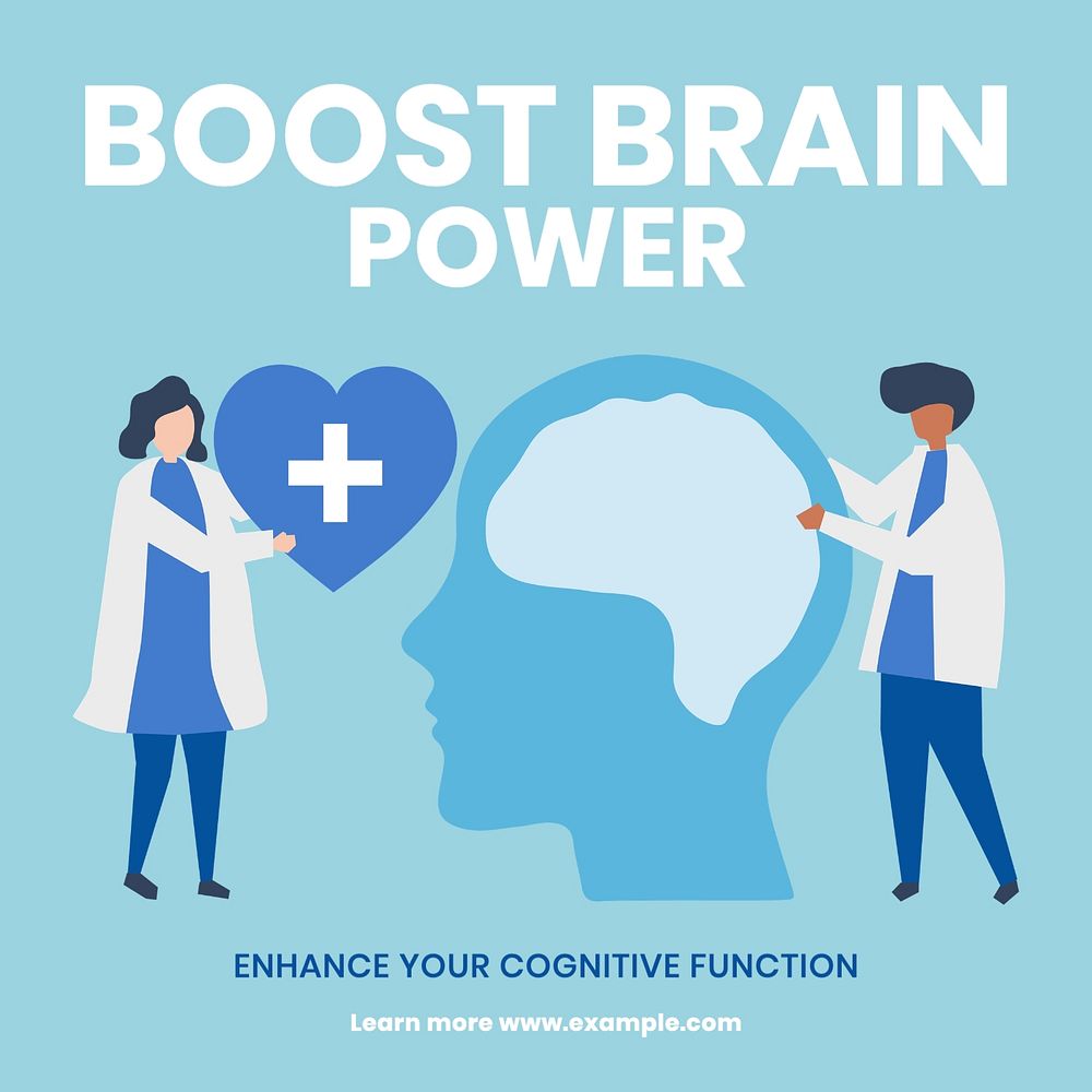 Boost brain power Instagram post template