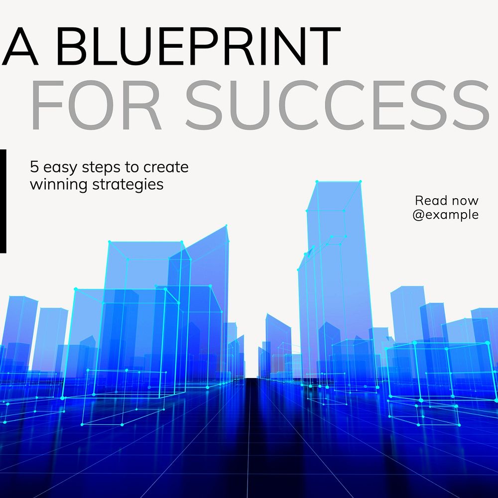 Business success blueprint Instagram post template