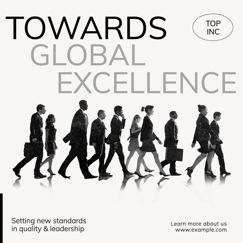 Global excellence Instagram post template