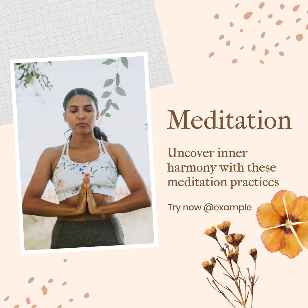 Meditation Instagram post template