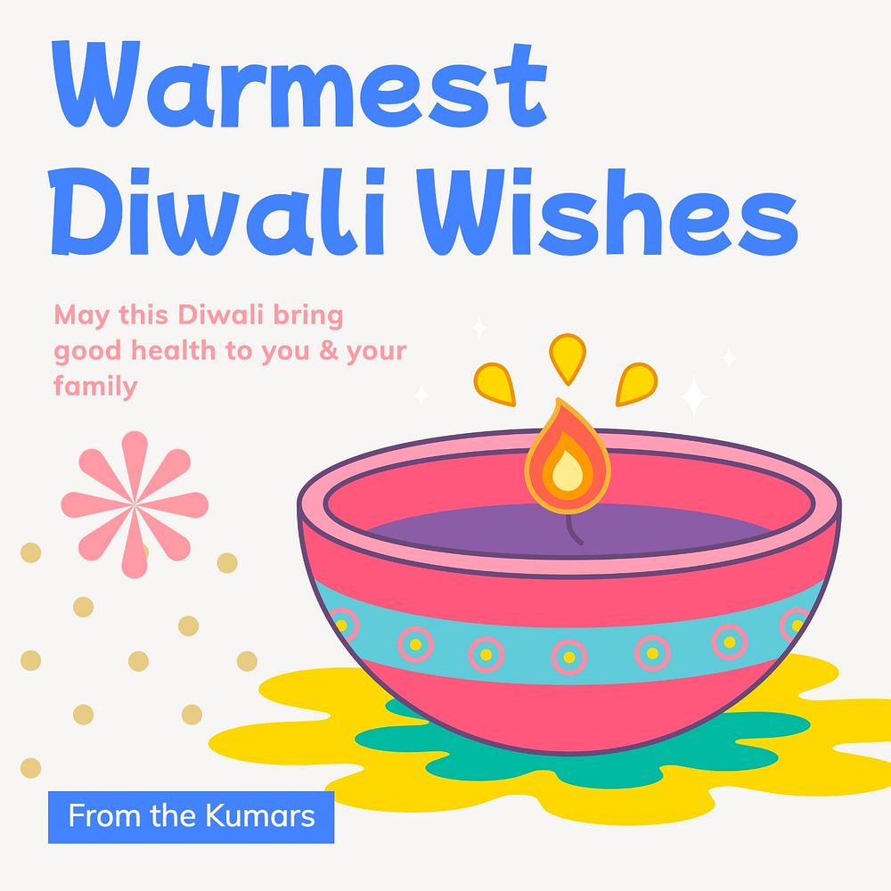 Diwali wishes Instagram post template