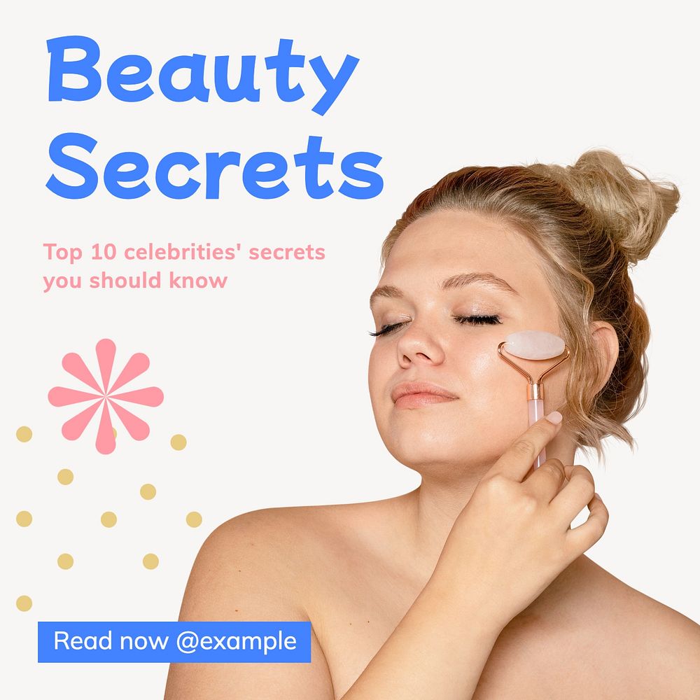 Beauty secrets Instagram post template