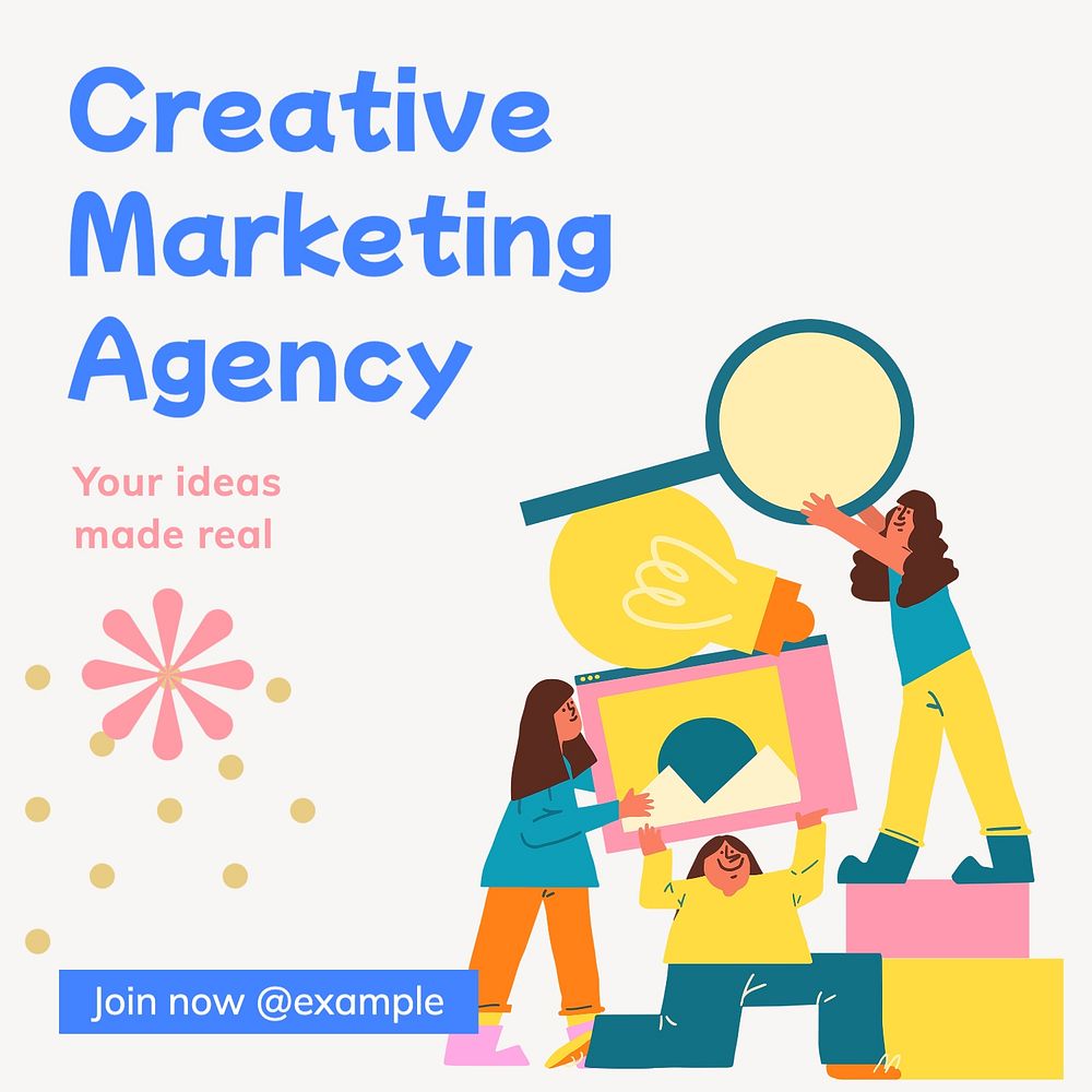 Marketing agency Instagram post template