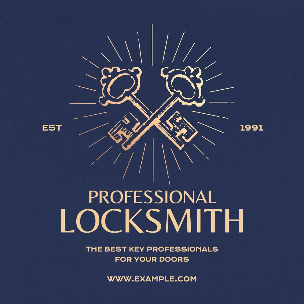 Locksmith Instagram post template