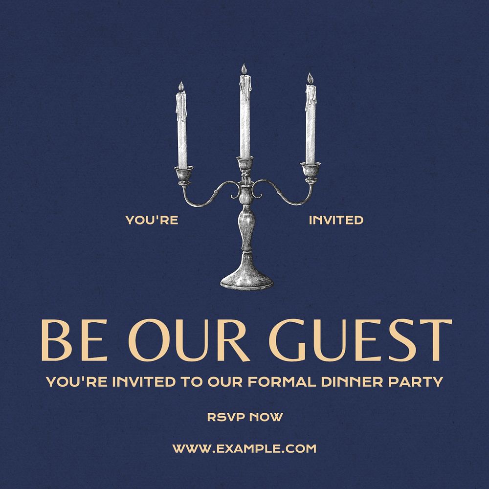 Be our guest Instagram post template