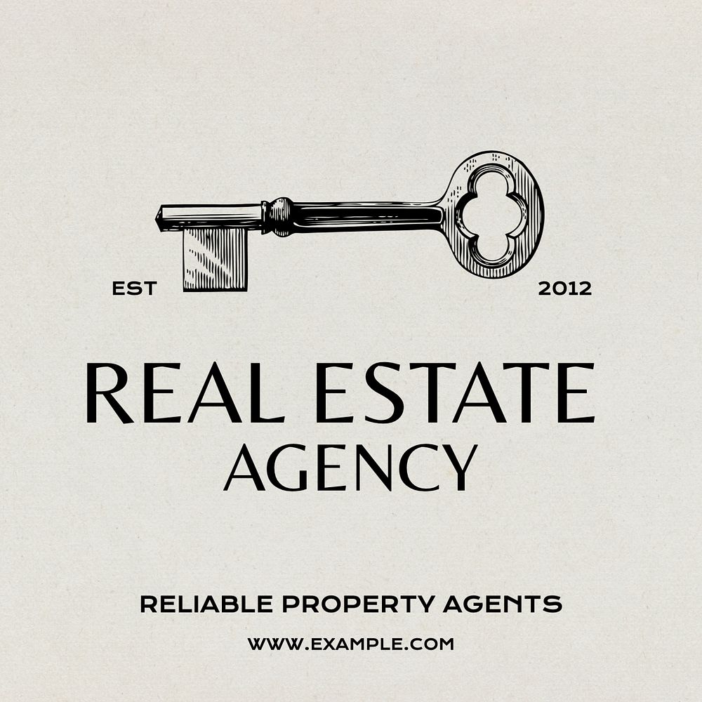 Real estate agency Instagram post template