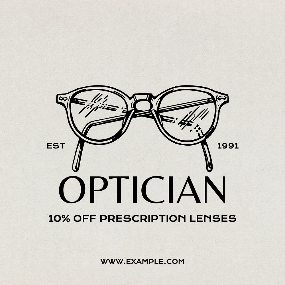 Optician Instagram post template