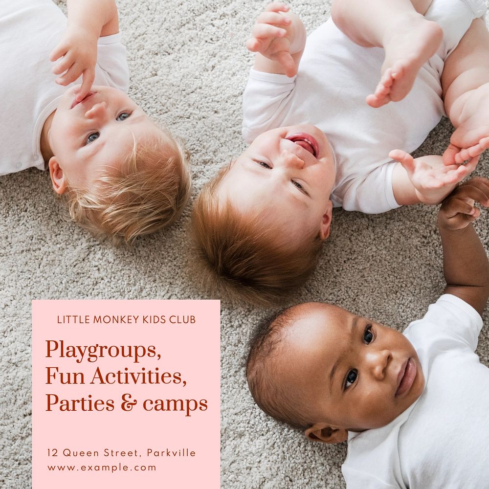 Baby playgroups Instagram post template