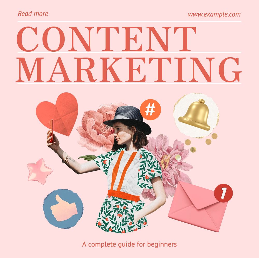 Content marketing Instagram post template