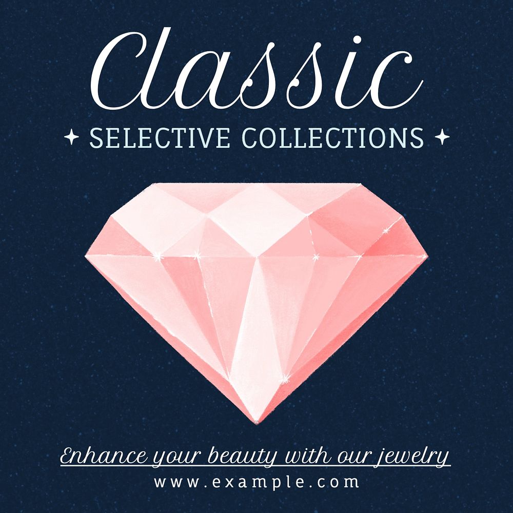 Jewelry collection Instagram post template