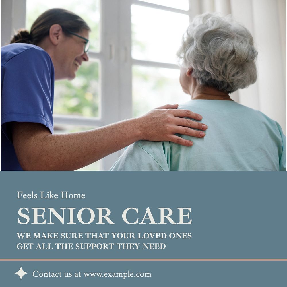 Senior care Instagram post template