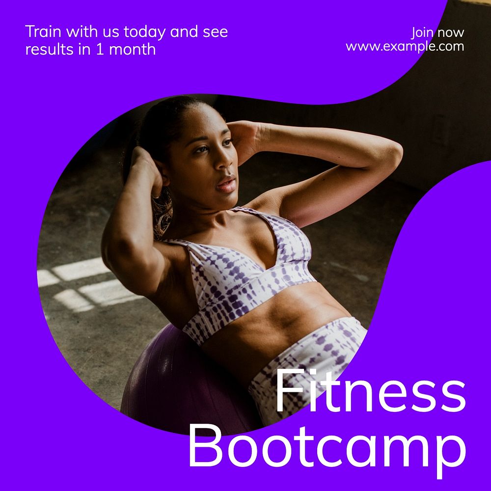 Fitness bootcamp Instagram post template