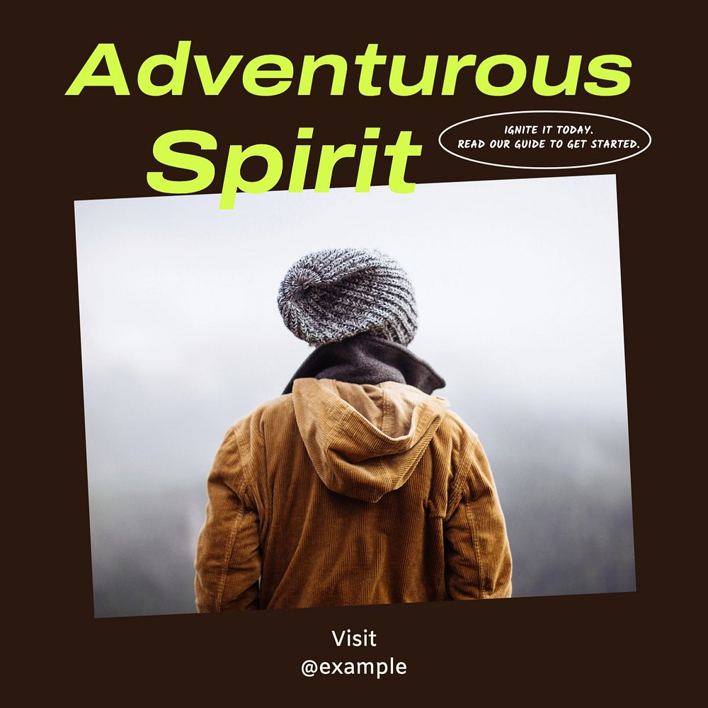 Adventurous spirit Instagram post template