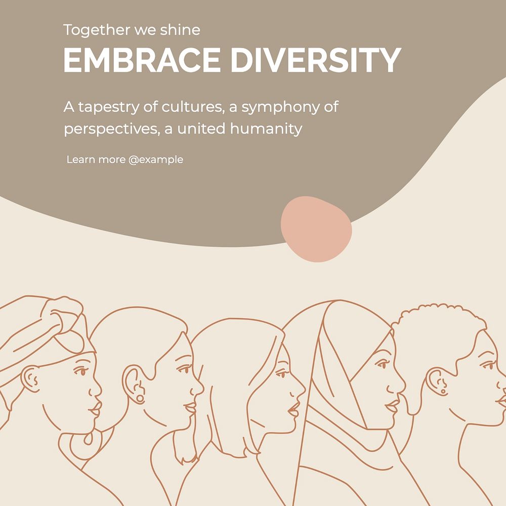 Embrace diversity Instagram post template