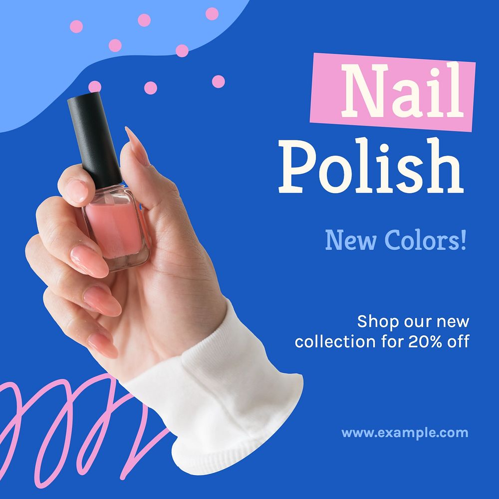 Nail polish Instagram post template