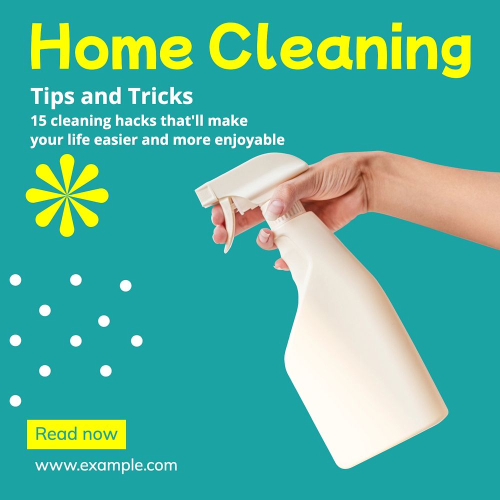 Home cleaning Instagram post template