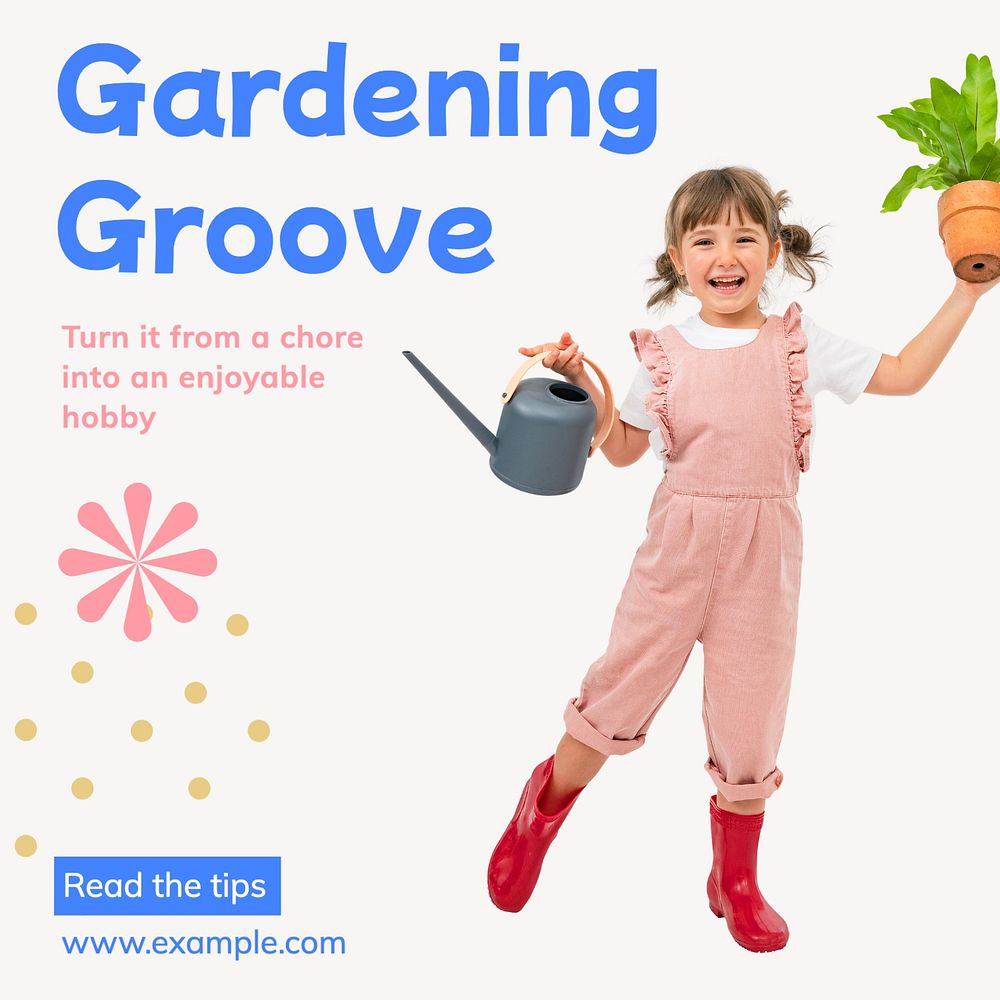 Gardening Instagram post template