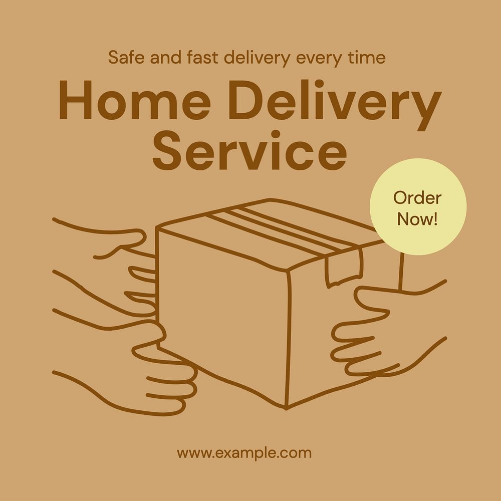 Delivery service Instagram post template