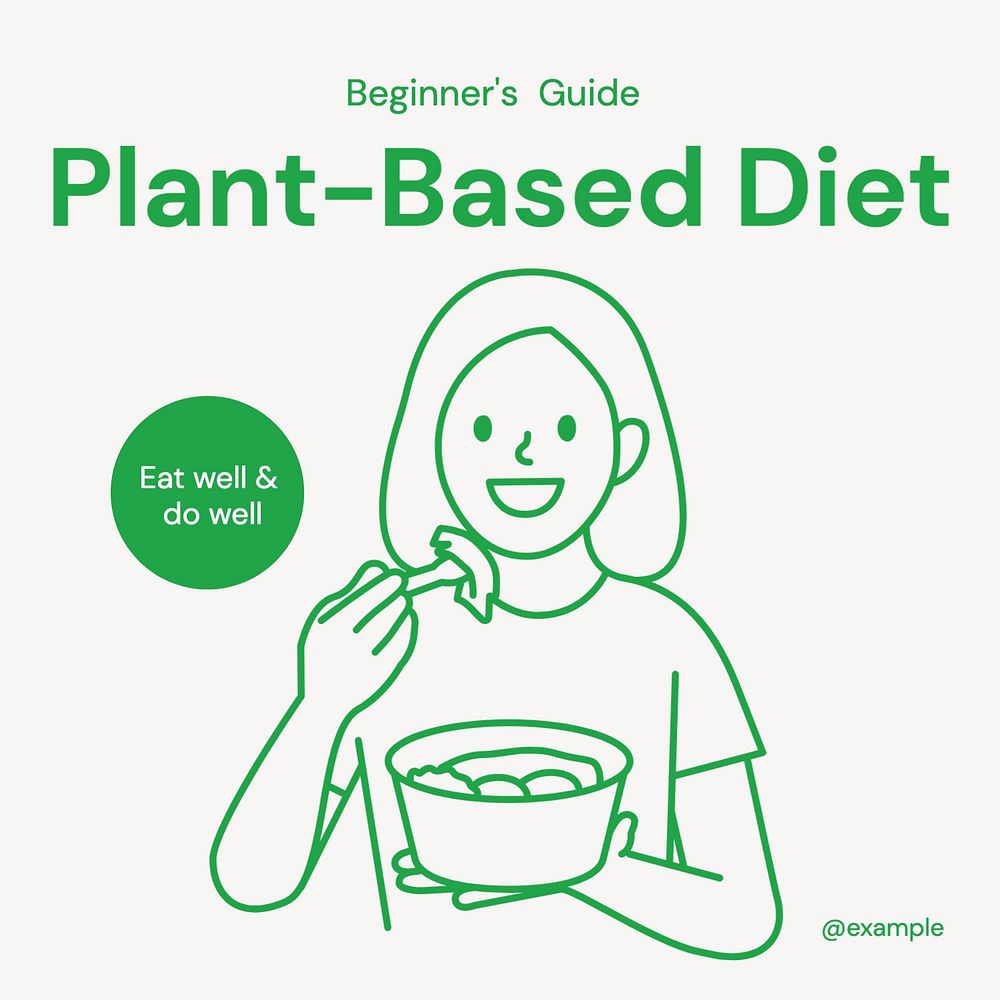 Plant based diet Instagram post template