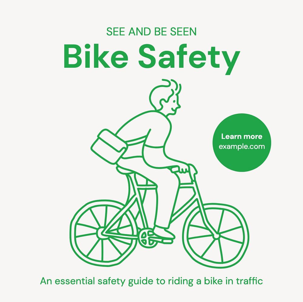 Bike safety Instagram post template