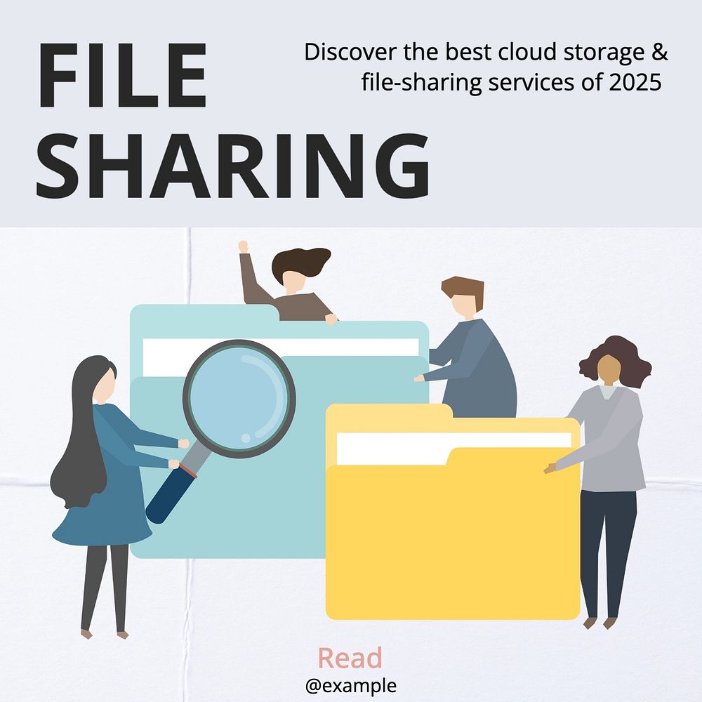Digital file sharing Instagram post template
