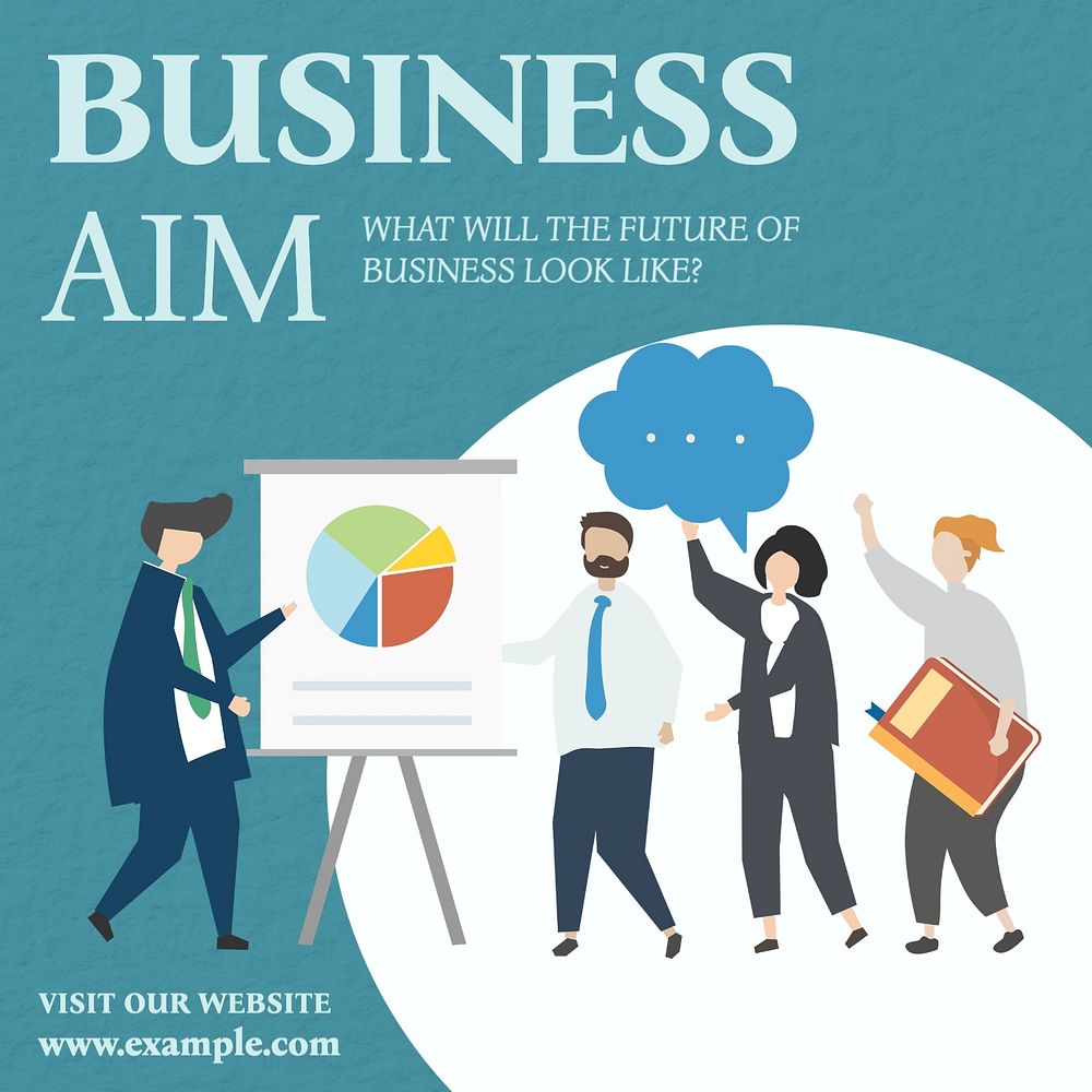 Business aim Facebook post template