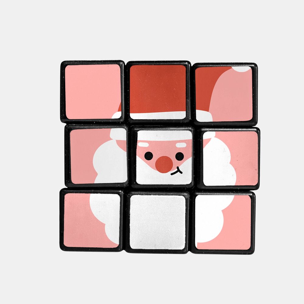 Cube puzzle toy editable mockup 