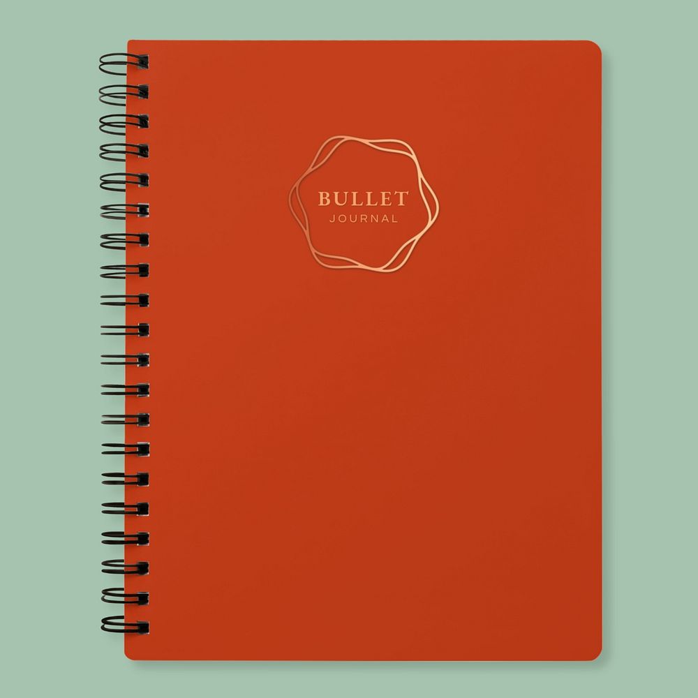 Spiral notebook editable mockup