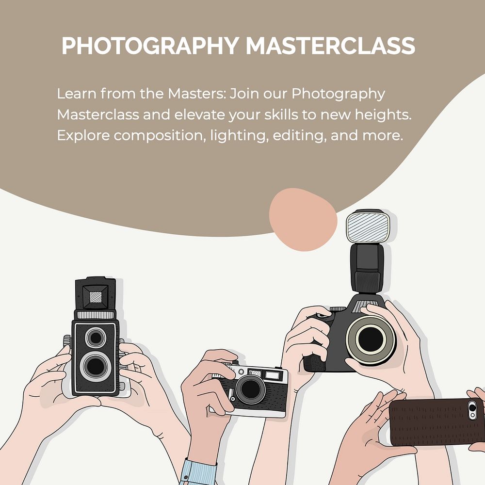 Photography masterclass Instagram post template