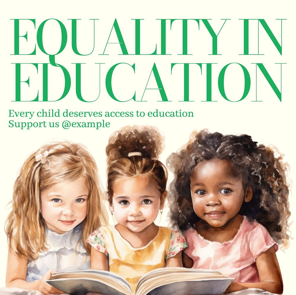 Equality in education Instagram post template