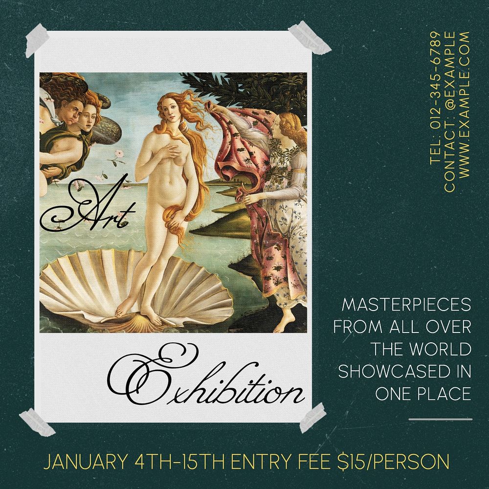 Art exhibition Instagram post template