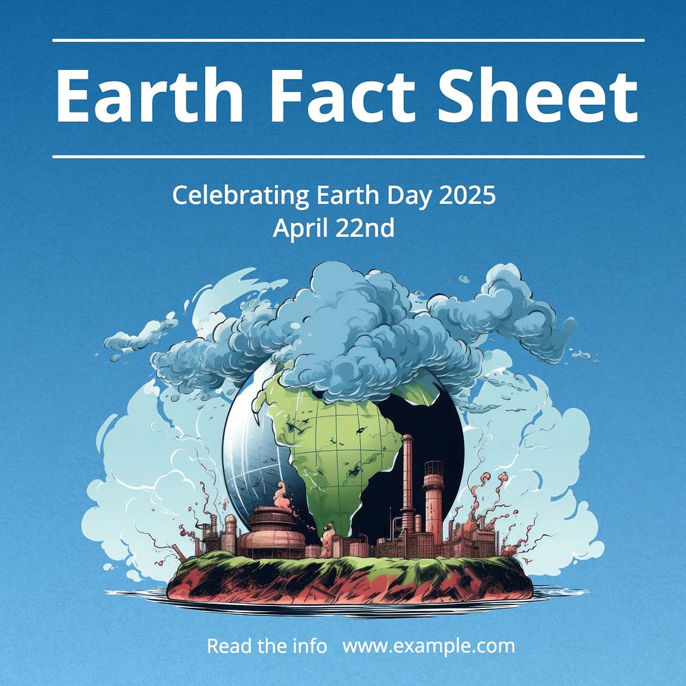 Earth fact sheet Instagram post template