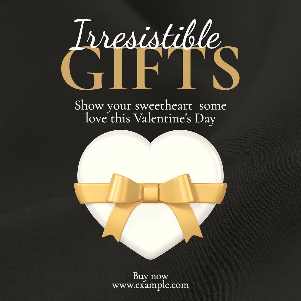 Irresistible gifts Instagram post template