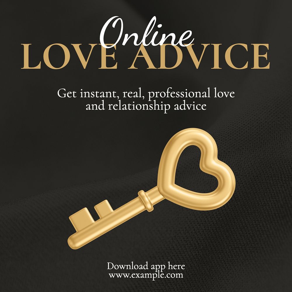 Love advice application Instagram post template